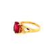 Pre Owned 18ct Red Gem Stone Ring ZN315